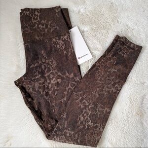Lululemon NWT Align High-Rise Pant 28" Lined Truleopard Max Brown Multi Size 10